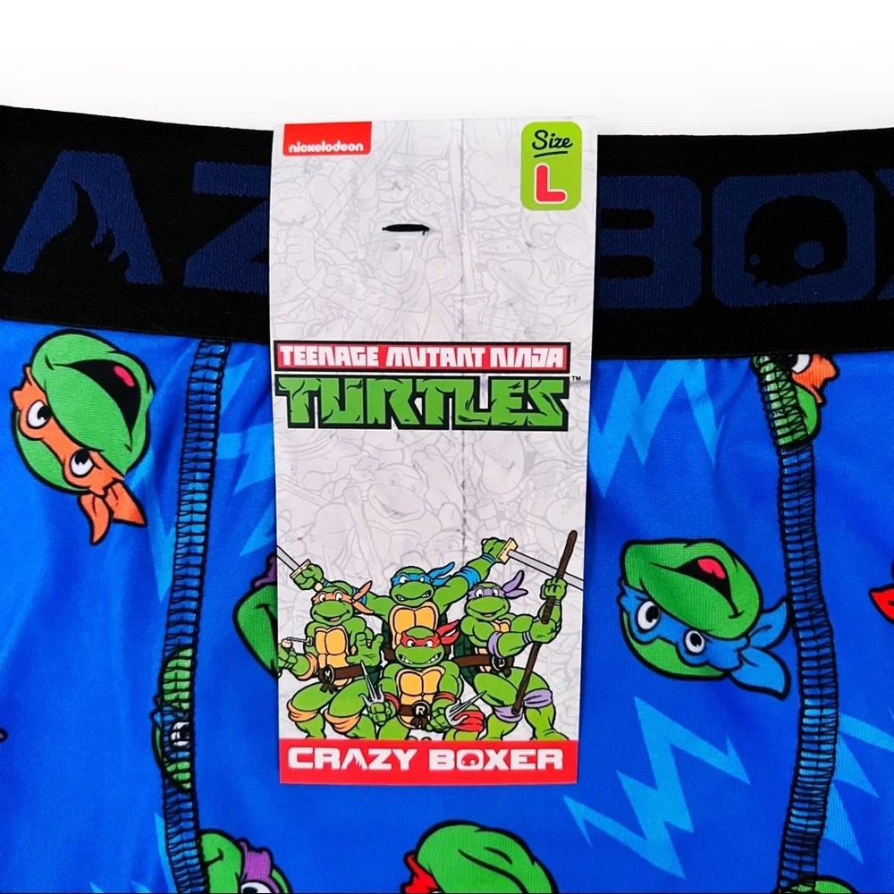 Teenage Mutant Ninja Turtles Crazy Boxer Briefs Mens Large Underwear Nickelodeon